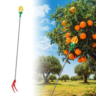 Picking Fruit Telescoping Claw Three Picker Pole