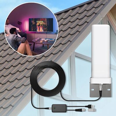 600 Miles HDTV Digital Antenna ABS Signal Amplified TV