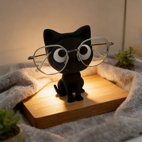 Desk Decor Cat Glasses Holder 3D Printed Sitting Kitten
