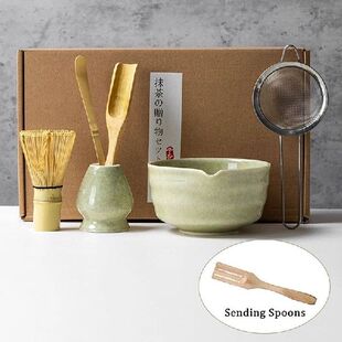 1/5/6Pcs Japanese Matcha Tea Set Bamboo Whisk Teaspoon
