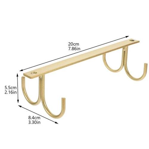 Industrial Tools Coffee Mug Hanger Rack 2pcs with 4 Hooks,