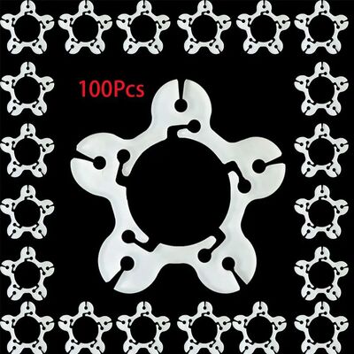 100 Pcs Plastic Balloon Arch Bracket Buckle White Flower