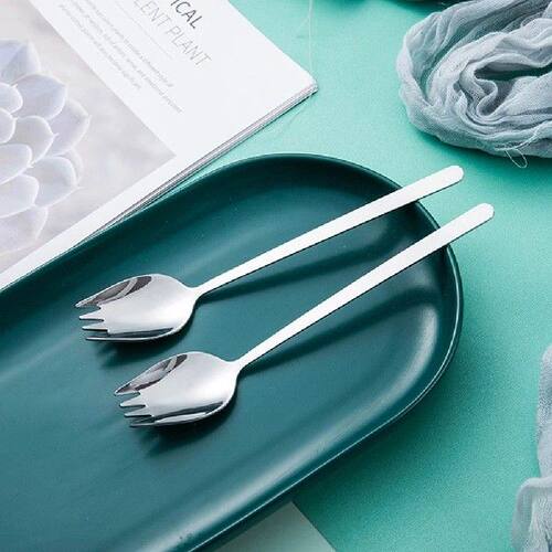 10Pcs Spork Camping Tableware Stainless Steel Flatware