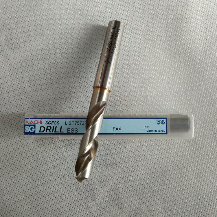 日本NACHI高粉末钢铣刀柄钻头7572P不锈钢用钻头SG-ESS 0.5/3-20