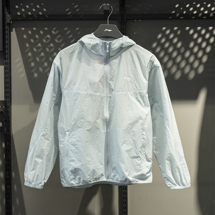 李宁运动风衣男冰感舒适连帽外套