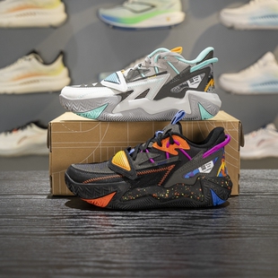 李宁怒放TEAM V3篮球鞋男大童2026春季新款中帮回弹运动鞋YKBW012