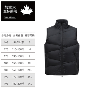 蒙口羽皇加拿大进口95鹅绒羽绒马甲男女外穿冬季新款加厚外套920