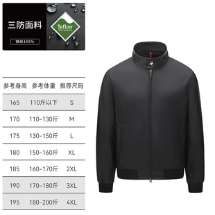 款 蒙口羽皇春秋三防面料三色饰带棒球领百搭薄外套男经典 夹克637