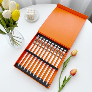 H家高骨瓷中式欧式筷子 10双礼盒装