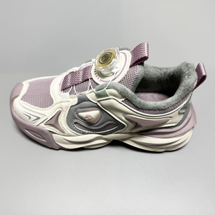 比迪童鞋冬季新款女童二棉运动鞋学生皮面防水保暖棉鞋跑步鞋