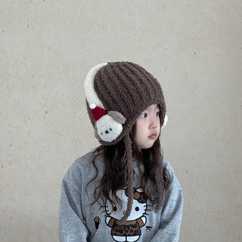 新款儿童秋冬季保暖防风护耳帽