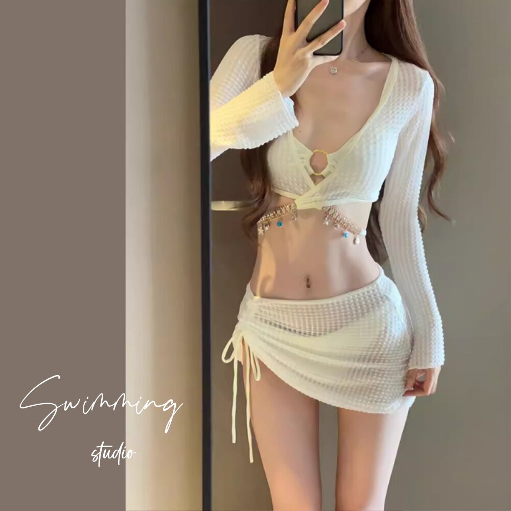泳衣女比基尼女四件套分体