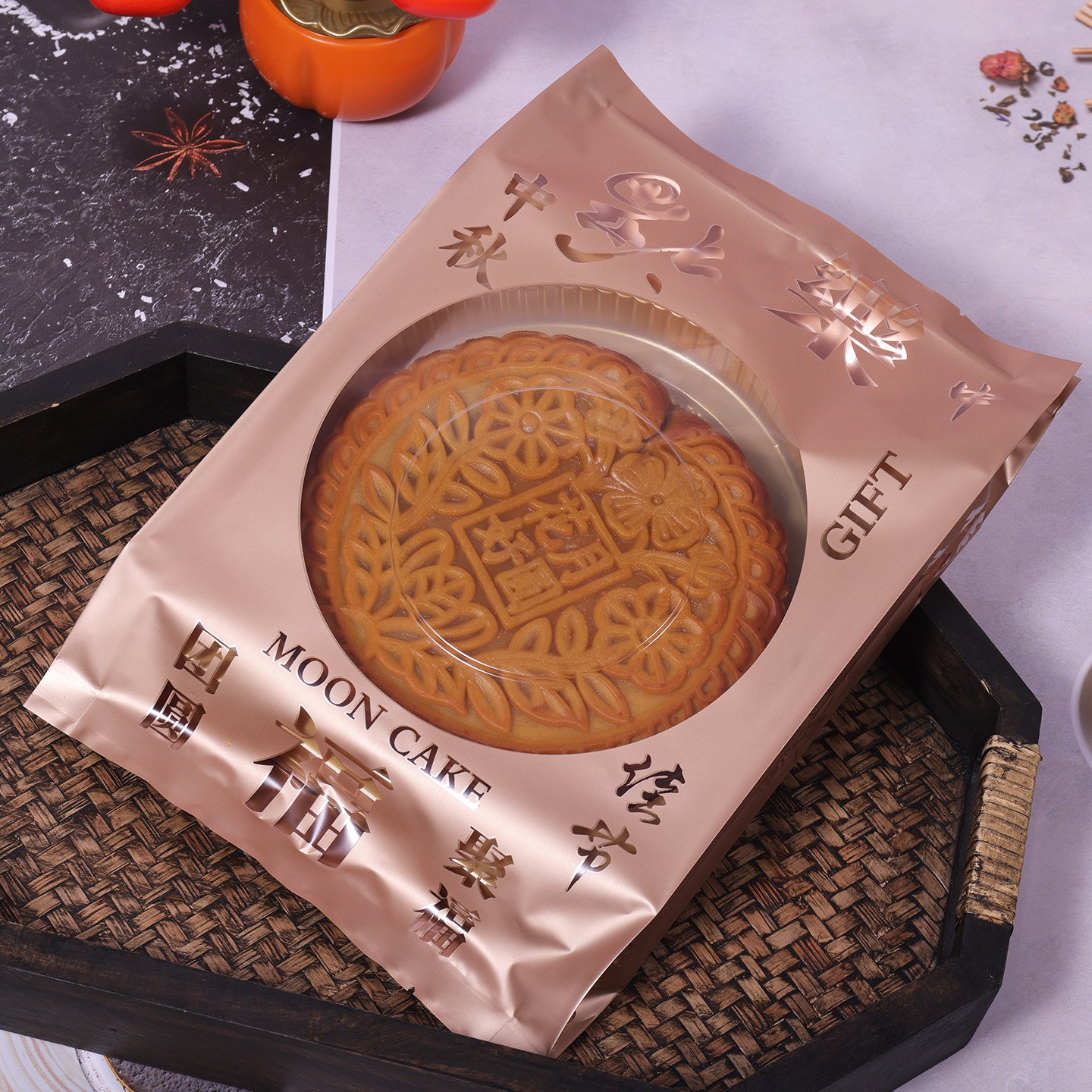 中秋大月饼包装袋和底托