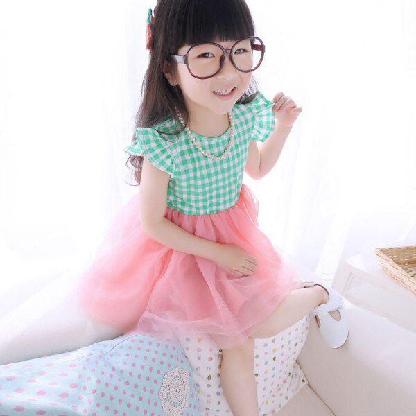 Fashion Baby Girls Party Dress Checked Sleeveless Ruffled Lain the Agricultural goods , Fertilizer , Other fertilizers  category - from Buy2taobao.com to provide professional Taobao agent buy service