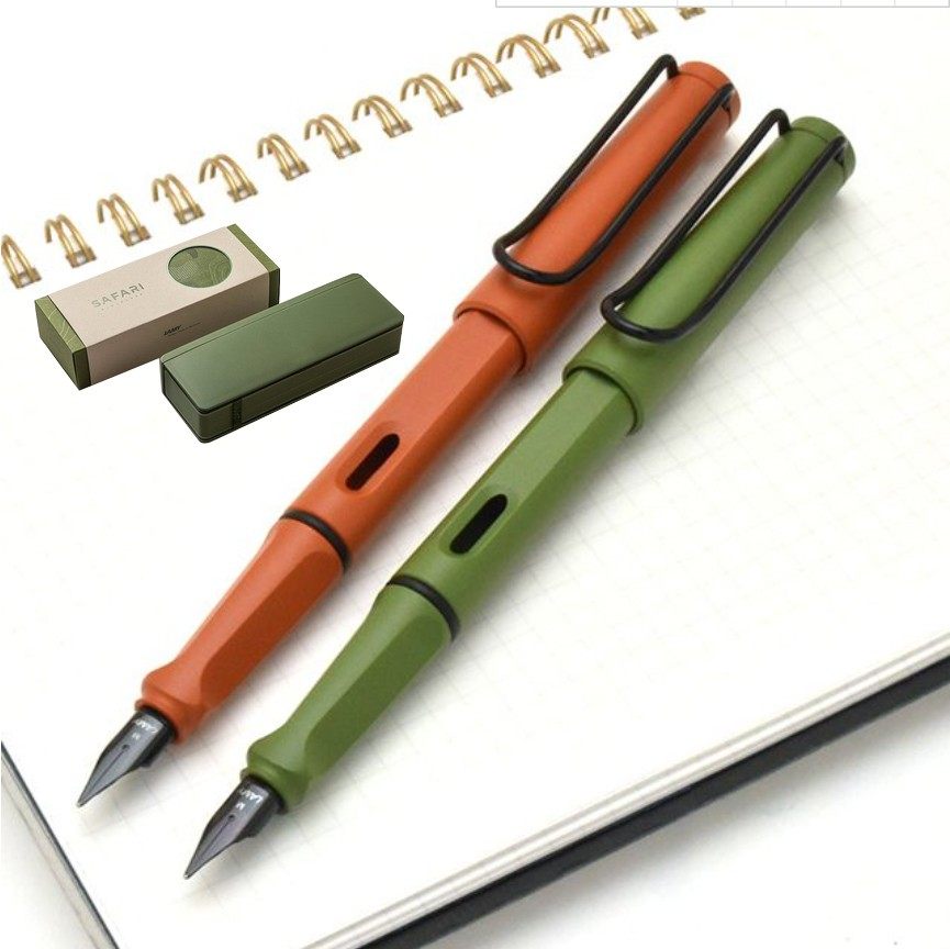 2021限量磨砂橙磨砂绿钢笔德国lamy凌美 狩猎者safari复刻墨水