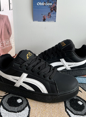 黑色鞋子男鞋休闲百搭冬季新款ins 增高面包鞋情侣美式板鞋女潮流