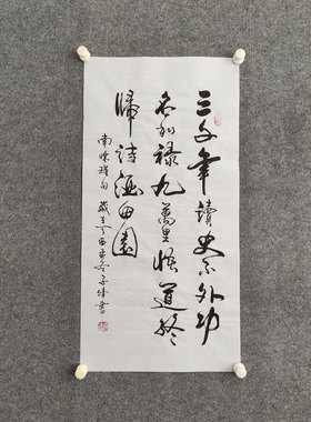 三千年读史 书法作品手写真迹可定制客厅书房劝诫字画装饰画挂画