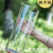 透明亚克力直筒花瓶轻奢醒花桶深水富贵竹现代客厅摆件落地插花