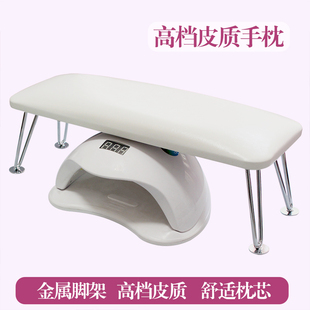 俄式奶油风美甲手枕套装垫子高档皮质可放光疗机吸尘机网红工具