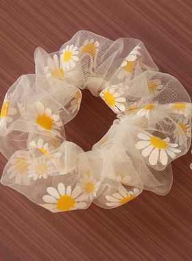 大肠发圈网纱雏菊可爱甜美少女心