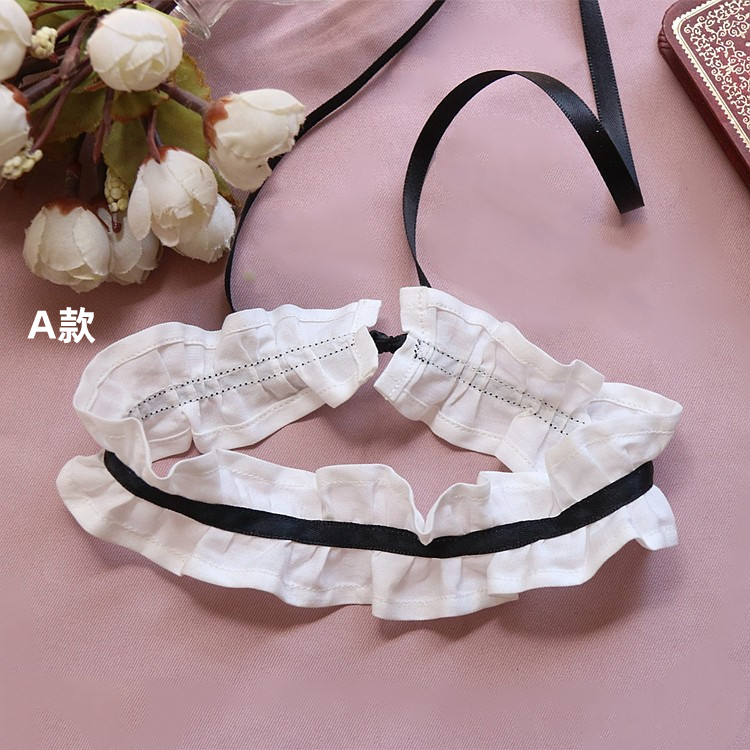 宽约3.5CM女仆项链修女Lolita本白色cos哥特lo娘脖饰颈带choker