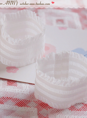 防过敏白色弹力裙边软