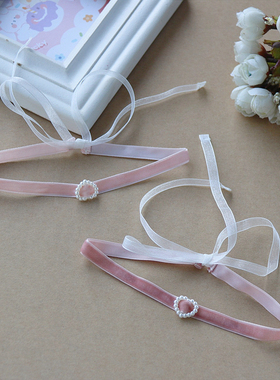 丝绒choker女系带款式颈带项圈