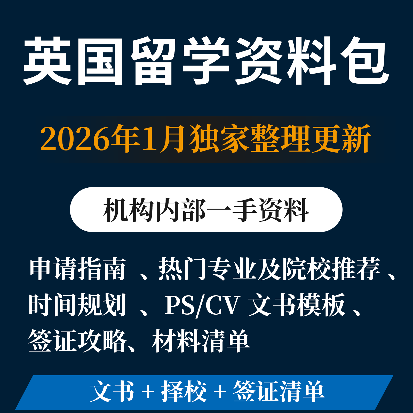 英国本硕博留学申请资料材料清单设计素材/源文件