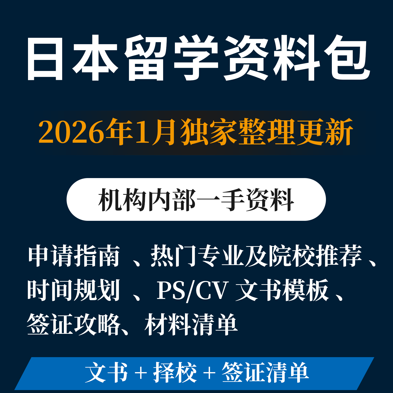 日本本硕博留学申请资料材料清单设计素材/源文件