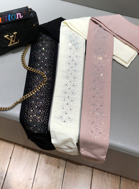 欧洲站春秋款烫钻闪闪白色日系连裤袜女水钻打底裤网红同款袜子女