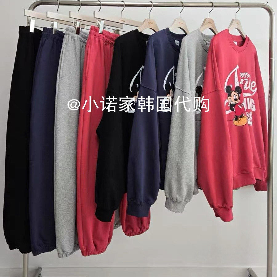 小诺家韩国东大门男现卫衣votus慵懒卡通图案米奇印花男女同款