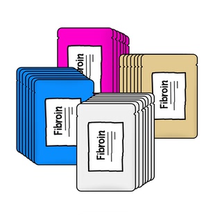 泰国fibroin面膜小f官方深层补水保湿 蜗牛玻尿酸 童颜蚕丝钢印盒装