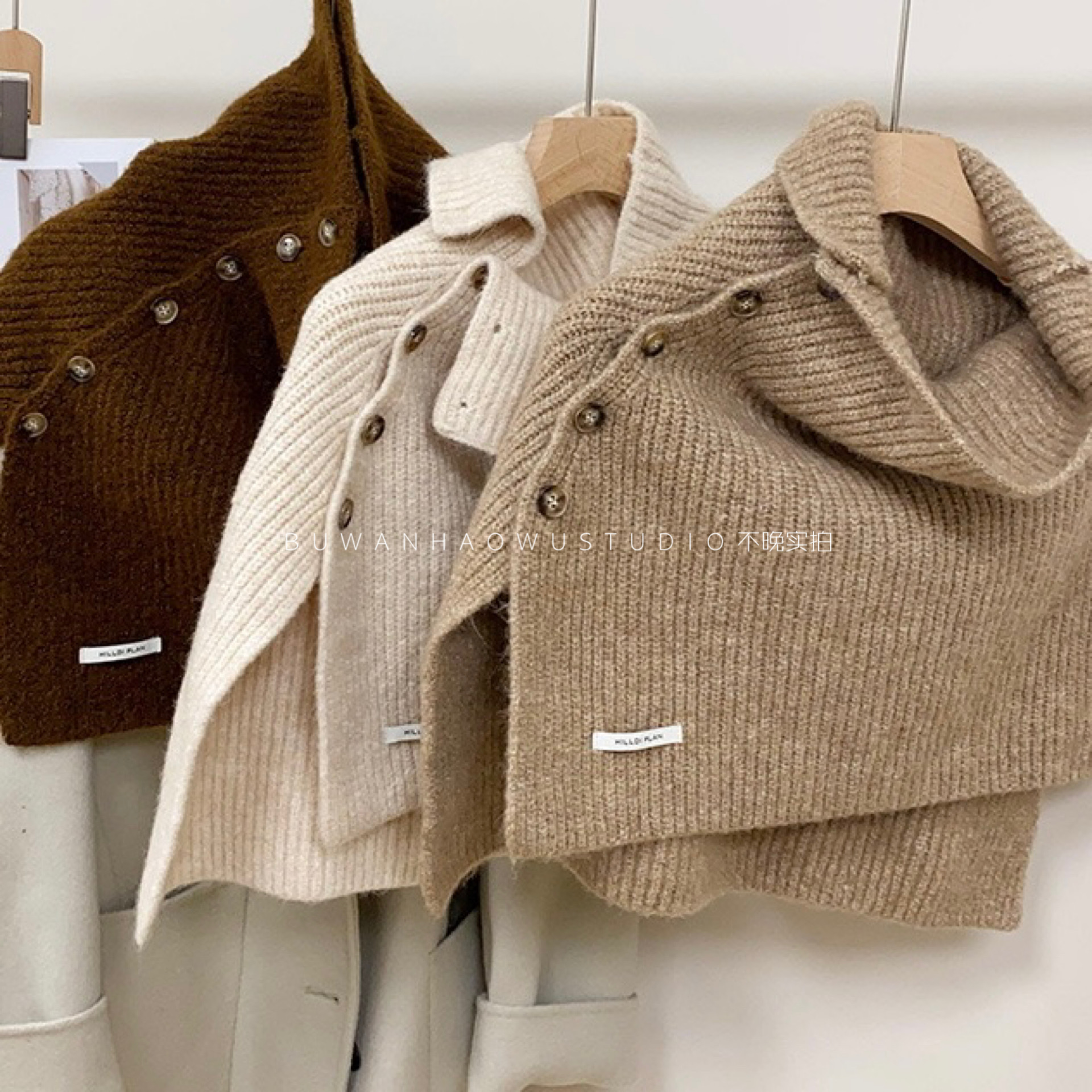 外贸秋冬开叉披肩韩系女洋气