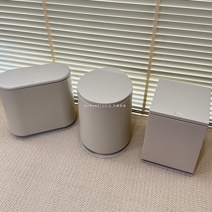 秒sha市面上百垃圾桶好看还中用！奶油北欧中古百搭带盖分类干湿