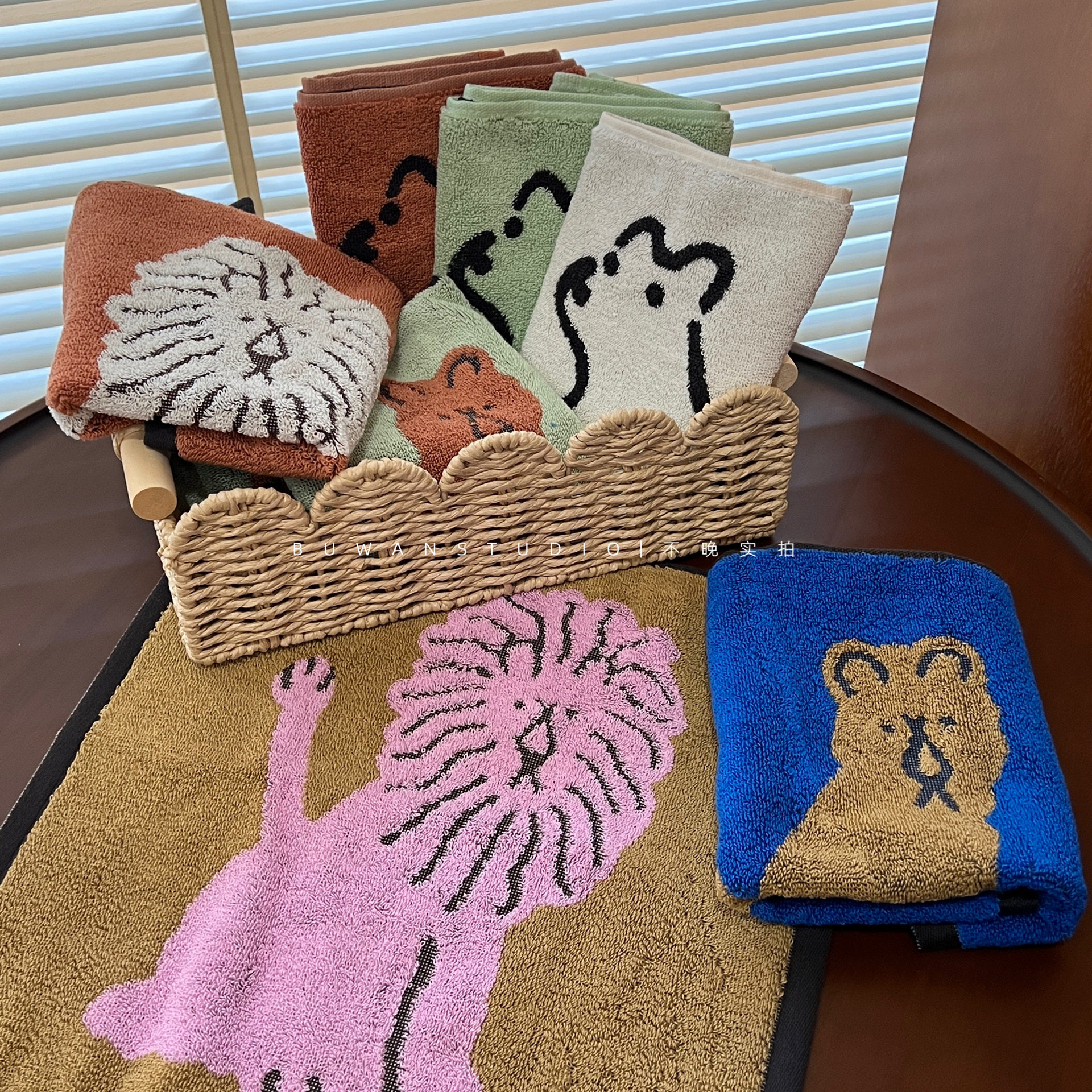 这真的不是艺术品吗！？北欧风ins可爱动物吸水方形洗脸擦手毛巾,居家布艺,手巾/手帕,淘宝优惠券,粉丝福利购,淘宝优惠卷
