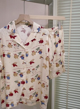 贼舒服|外贸高品质绵绸人棉贡缎睡衣家居服短袖夏季凉爽家居服