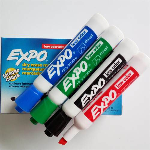 EXPO白板笔可擦笔低气味笔斜头