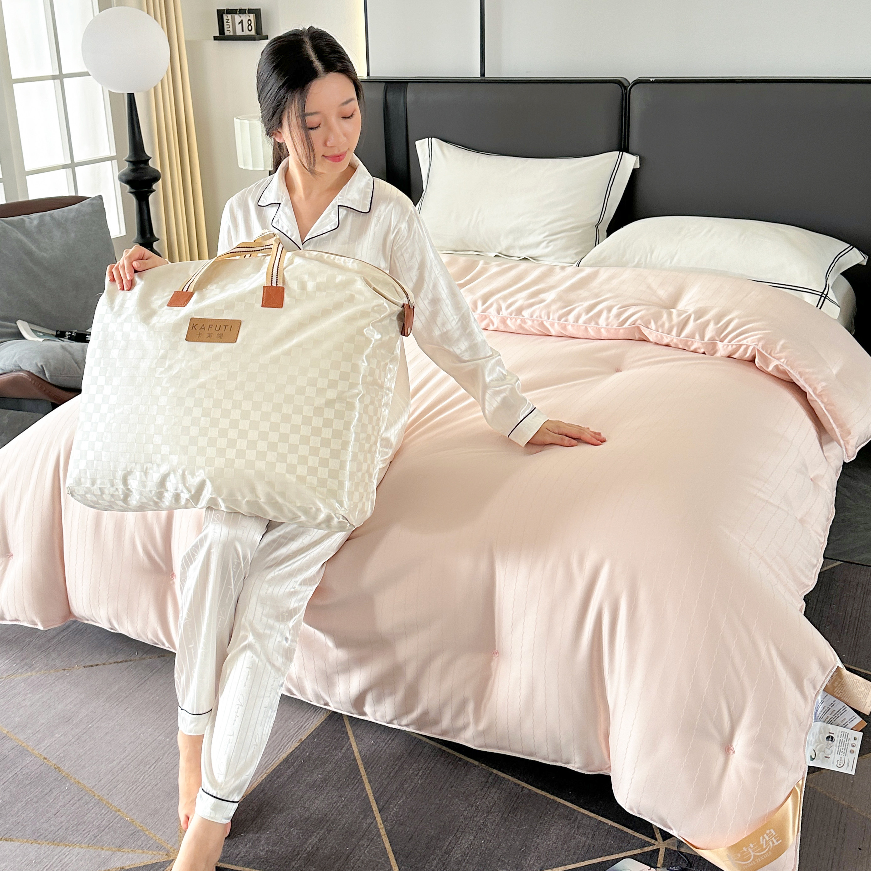 卡芙缇新款蚕丝被蚕丝春秋冬被保温冬被单双人被棉芯A3