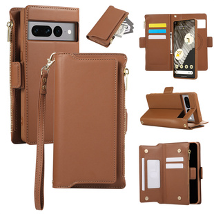 适用谷歌Google Pixel 8磁吸2合1斜挎背带挂绳7 Pro卡包手机壳8带卡槽6A可支架7分离式7A翻盖皮套放零钱新款