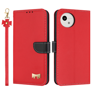 翻盖钱包式 新品 手机壳防摔全包 wish5 插卡皮套日韩风外壳女 撞色蝴蝶挂绳适用于