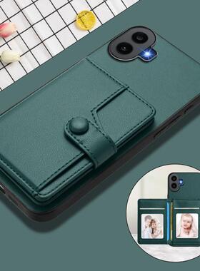 适用Nothing CMF phone1手机壳带卡包支架新款Nothingcmfphone1保护套硅胶软壳cfm镜头全包防摔外壳钱包皮套