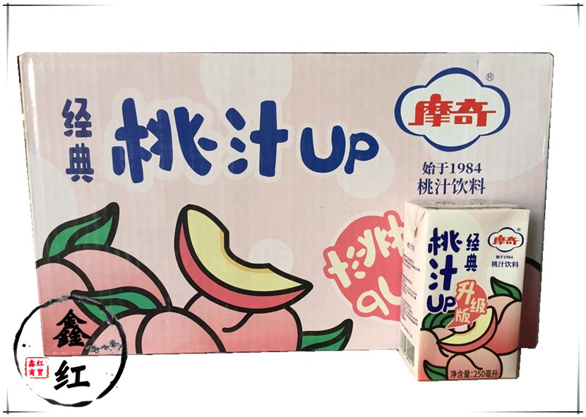 摩奇经典桃汁up 饮料250ml*24盒