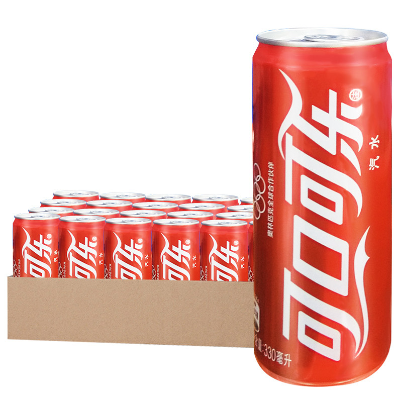 coca-cola听装可乐可口可乐330ml*24罐 细长罐 碳酸饮料