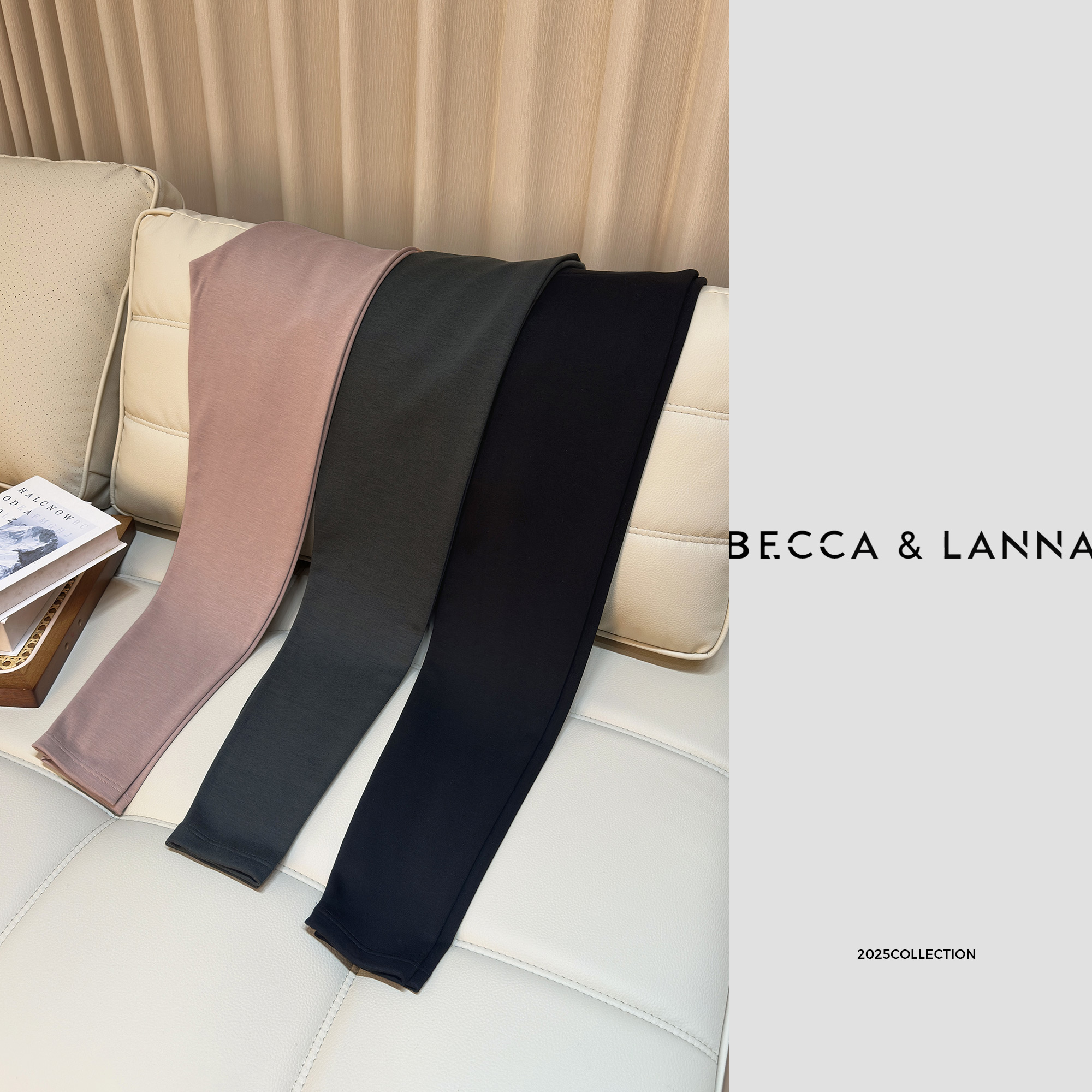 【朵姐臻选】D0259 女士四面弹亲肤云感柔软热暖绒裤