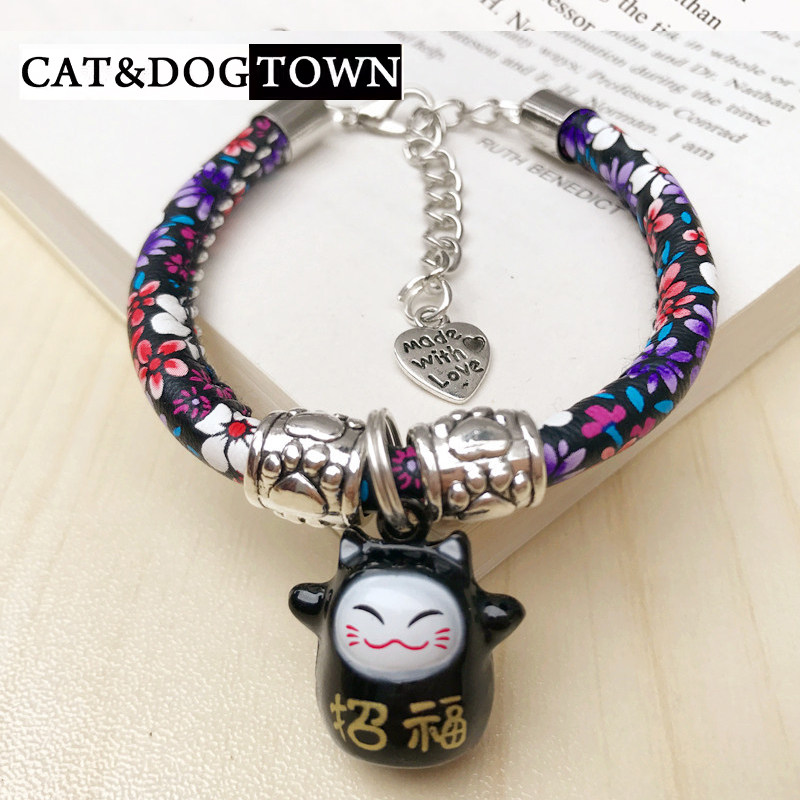 日本猫咪项圈有声铃铛围脖狗颈圈