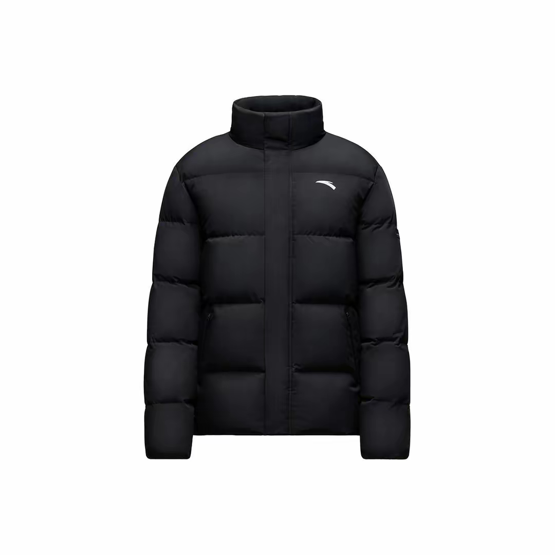 安踏羽绒服四防短款立领羽绒外套冬季2024新款保暖防风棉服男