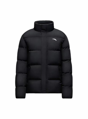 安踏羽绒服四防短款立领羽绒外套冬季2024新款保暖防风棉服男