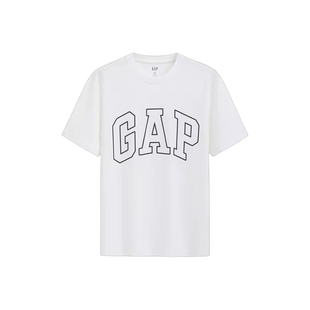 GAP 纯棉印花logo宽松休闲上衣短袖春季T恤 男款