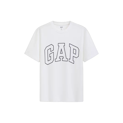GAP 纯棉印花logo宽松休闲上衣短袖春季T恤 男款
