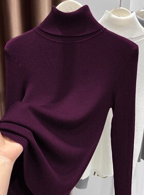秋冬高领打底衫女厚款保暖毛衣
